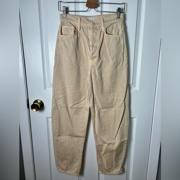 Mother Cotton The Curbside Ankle Pants Pants Dawn Beige 26 - Picture 2 of 8